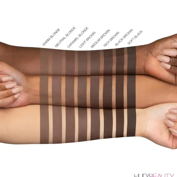 NIB $20 HUDA BEAUTY #BOMBBROWS Full ‘n Fluffy Fiber Brow Gel BLACK BROWN 7 - Picture 7 of 12